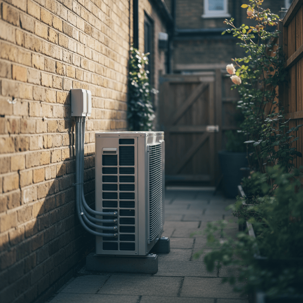 Multiple indoor AC units installed across different rooms of an HMO rental property in London